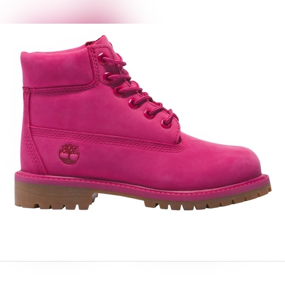 ⭐ HOST PICK ⭐RARE Timberland 50th Anniversary Youth 2 Pink Leather ReBOTL Boots